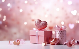 粉色礼物盒背景