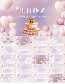 生日快乐生日派对纪念册PPT