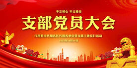 支部党员大会展板