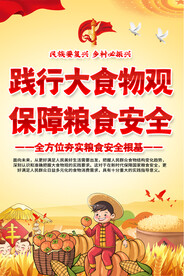 践行大食物观海报
