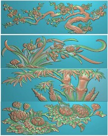 扫描梅兰竹菊
