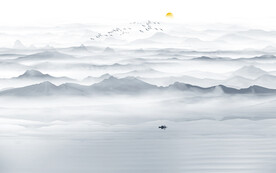 新中式水墨山水画