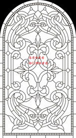 高清分层透明底欧式屏风打印图