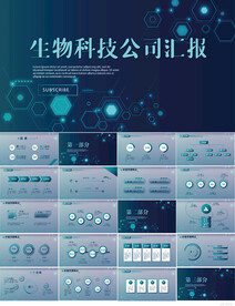 蓝色医疗生物科技公司汇报PPT