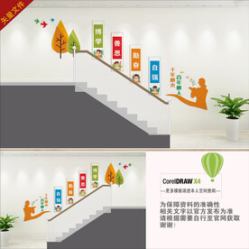 校园楼梯文化墙