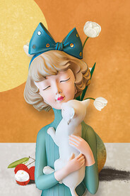 莫兰迪少女 卡通少女 美少女 