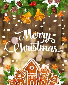 圣诞节花园旗羌饼小人