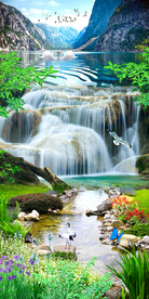 美景流水生财玄关