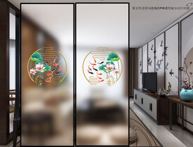 高清分层透明底推拉门打印图