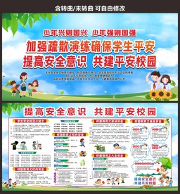学校安全教育展板