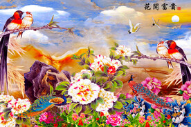 花开富贵牡丹装饰画