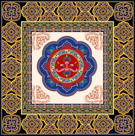 民族风格藏族风格花纹方巾