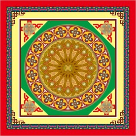 民族花纹藏式花纹桌布