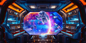 宇宙星空太空舱宇航员