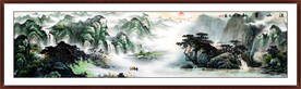 巨幅山水国画