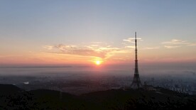 荆门城之巅 黑山电视塔 日出