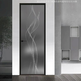 高清分层透明底平开门打印图