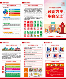 全国消防宣传月三折页