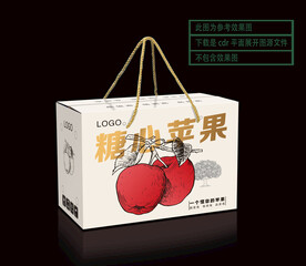 苹果礼盒  平面展开图