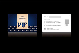 高档深蓝色会员卡CDR矢量图
