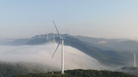 风力发电机4K云海航拍素材3条