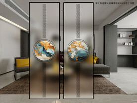 高清分层透明底推拉门玻璃打印图