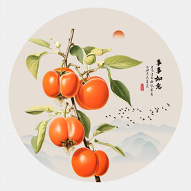 柿子静物油画素材-柿子静物油画图片-柿子静物油画设计模板-昵图网