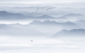 巨幅山水画背景墙