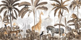 森林植物动物背景壁纸