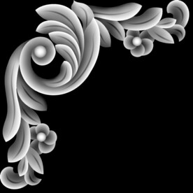 洋花角花精雕图