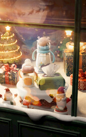 c4d素材母婴场景OC渲染