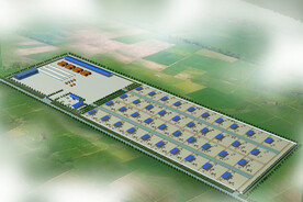 大型养殖基地鸟瞰图