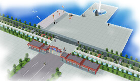 景区入口停车位设计效果图