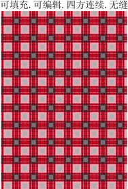  红色格子面料