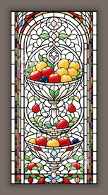 蒂凡尼玄关彩绘餐厅主题玻璃图案