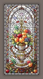 玄关蒂凡尼彩绘餐厅主题玻璃图案