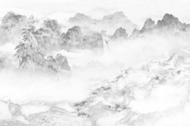 大理石纹山水背景装饰画