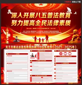 八五普法展板