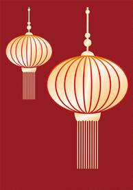 金色灯笼设计CDR矢量图