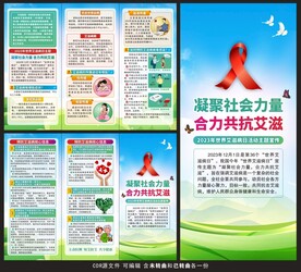 世界艾滋病日三折页