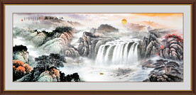 国画瀑布