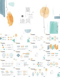 高级感莫兰迪年终工作总结PPT