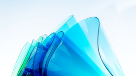 蓝色抽象拉丝3D立体流体渐变