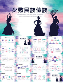 莫兰迪少数民族傣族介绍PPT