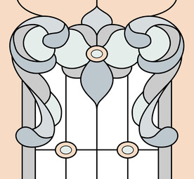 高清分层教堂玻璃打印图