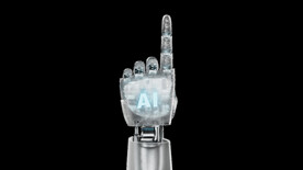 三维3D科幻AI机械手图片素材