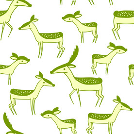 小鹿插画四方连续