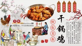 干锅鸡背景墙