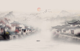 水墨江南水乡