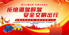 拒绝酒驾宣传展板